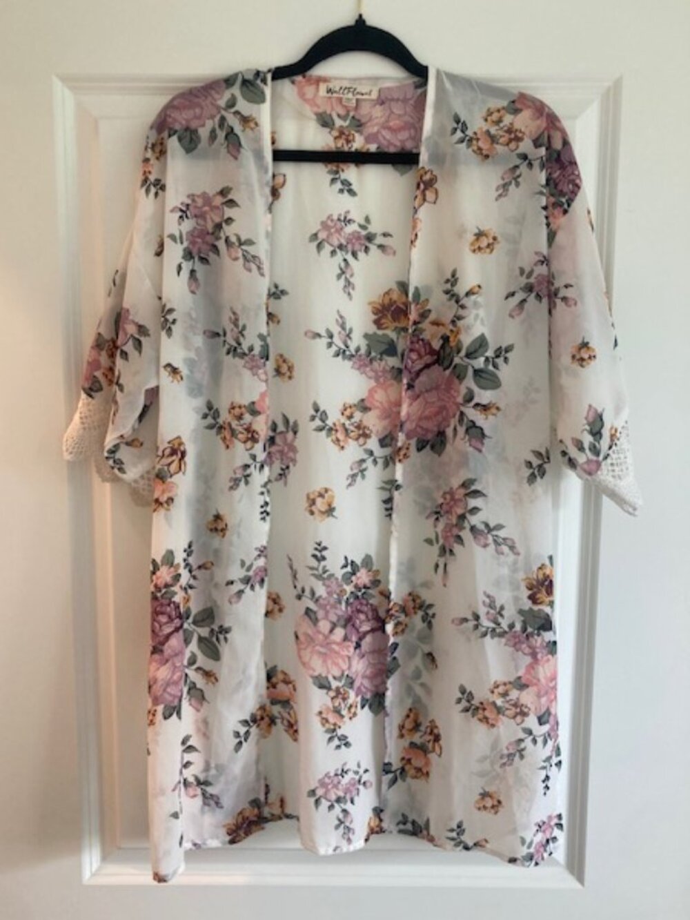 Floral Sheer Kimono Cardigan Lightweight Cover Up